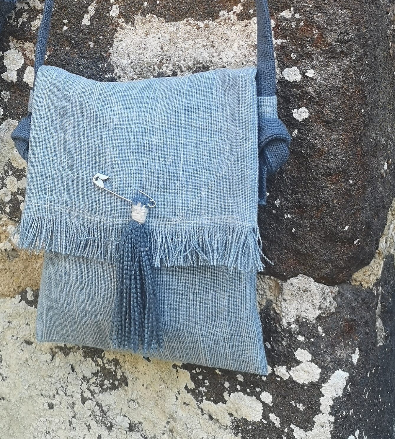 Sac à franges - Bleu clair